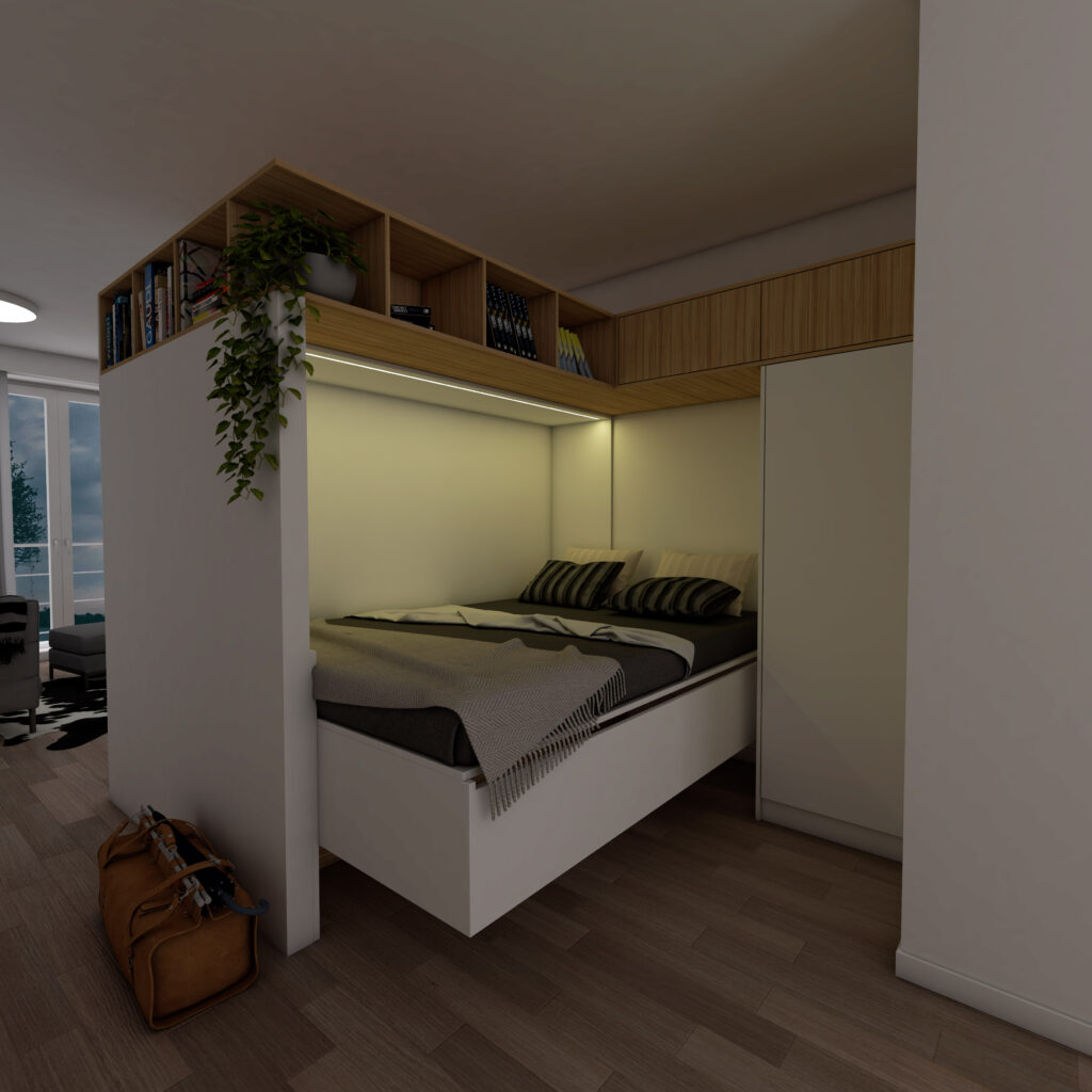Boone Officio open met ledlijn, wallbed