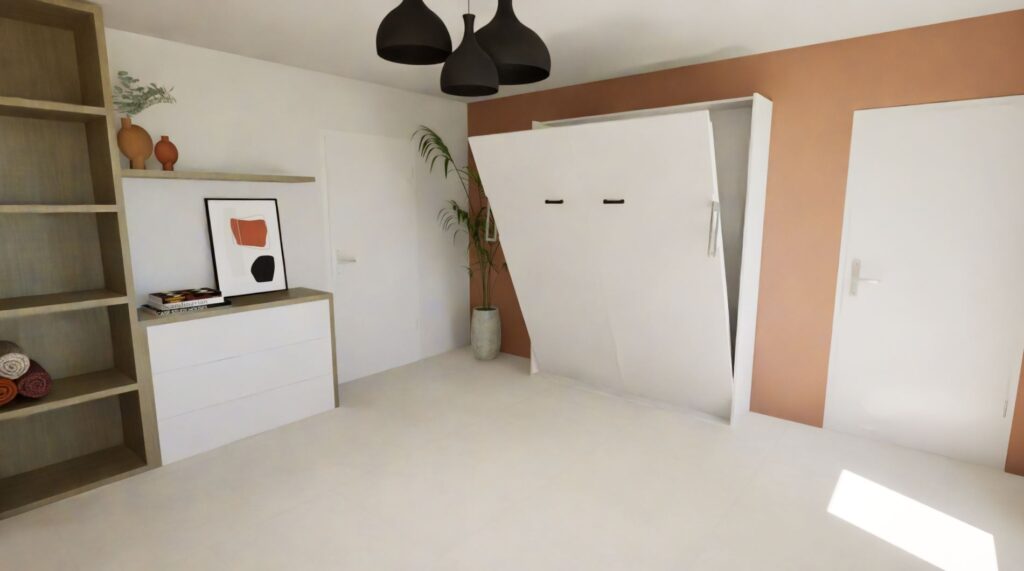 Optima vertikaal in kleine kamer halfopen